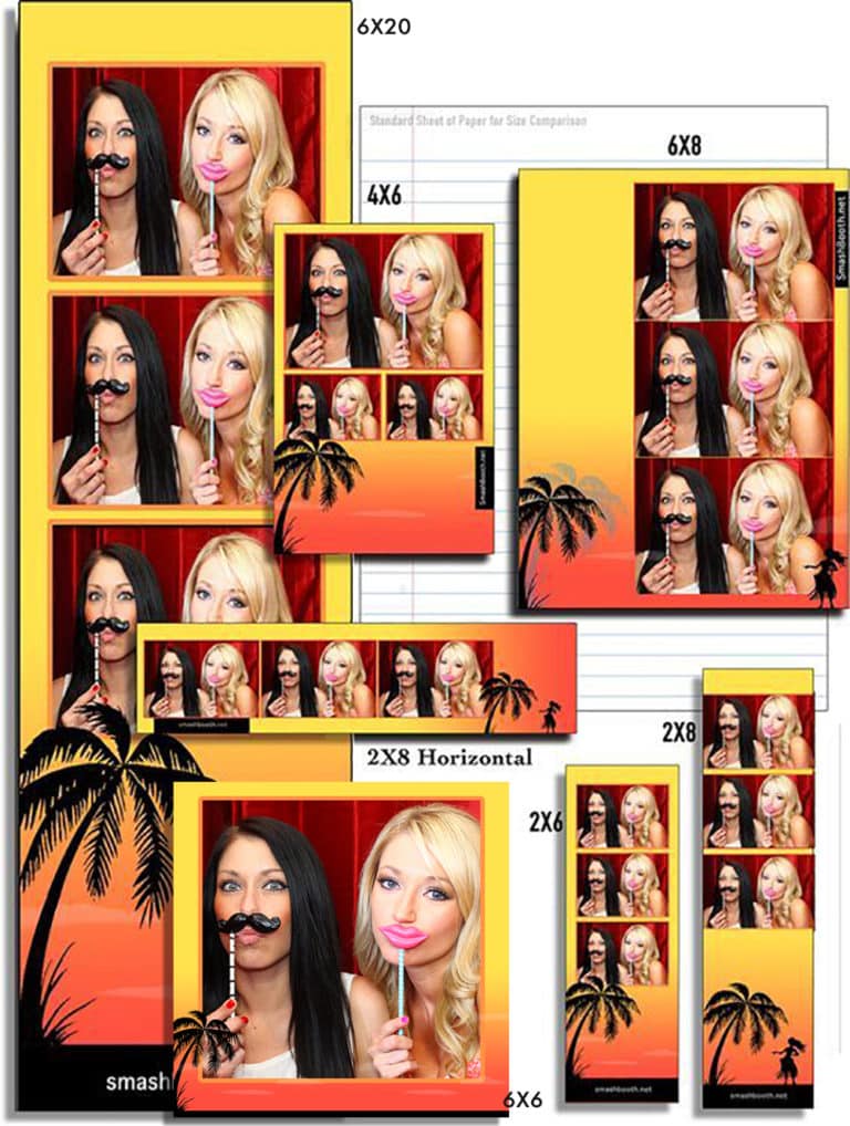 Size Chart for photo templates Photo Booth Rentals in Las Vegas Smash Booth Photo Booth Rentals in Las Vegas Smash Booth