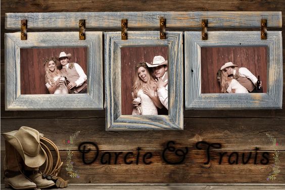Country wedding framed photos