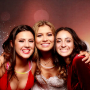 three women posing with backdrop Photo Booth Rentals in Las Vegas Smash Booth