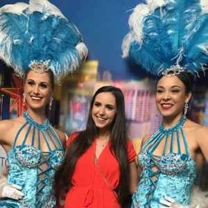 three women posing with Vegas strip backdrop Photo Booth Rentals in Las Vegas Smash Booth