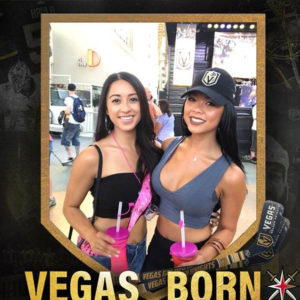 Vegas born two women posing with drinks Photo Booth Rentals in Las Vegas Smash Booth
