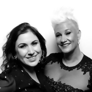 black and white image of two women Photo Booth Rentals in Las Vegas Smash Booth