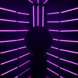 ring light set up in a purple vogue booth Photo Booth Rentals in Las Vegas Smash Booth
