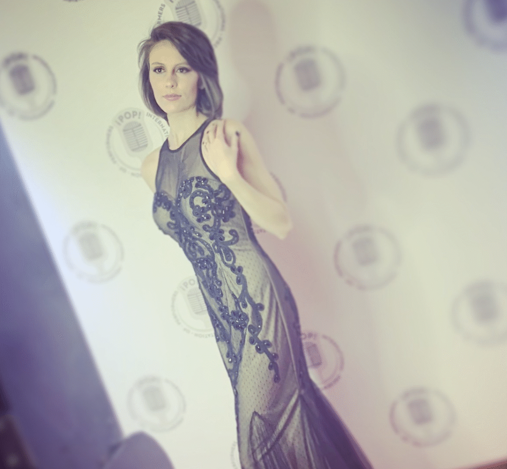 woman-posing-in-long-patterned-dress-at-smash-booth-las-vegas