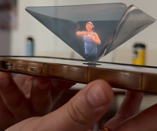hologram-photo-display-showing-rotating-guest-image-on-pyramid