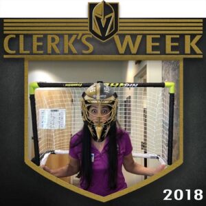 Clerk's-week-photo-frame-theme-with-a-woman-wearing-football-gear