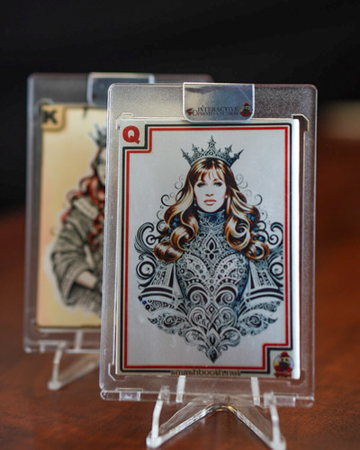 Elegant-queen-and-red-background-trading-card-style-template-for-photo-booth-print