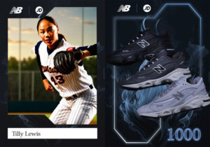 Sports-themed-photo-booth-layout-with-female-softball-player-and-cleats-graphic